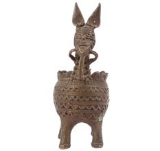 Tribal Brass Horse  Ashtray