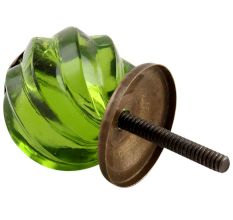 Olive Green Interior Cut Glass Cabinet Knob Online