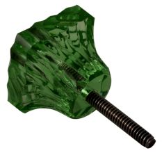 Green Glass Square Cut Cabinet Knob Online