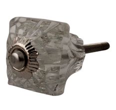 Clear Glass Square Cut Drawer Knob Online