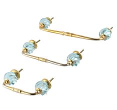 Water Interior Cut Glass Bridge Handle