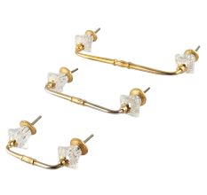 Clear Glass Square Cut Bridge Handle