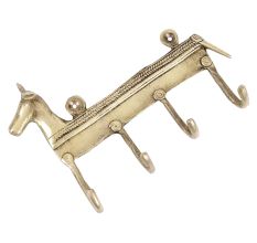 Vintage Style Brass Horse Hooks