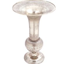 Brass Metal Vase with Nickel Finish