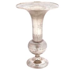 Brass Metal Vase with Nickel Finish