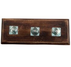 Water Glass Square Cut Wooden Hooks