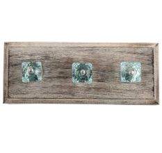 Water Glass Square Cut Wooden Hooks