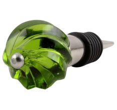 Olive Green Interior Glass Cut Wine Stopper