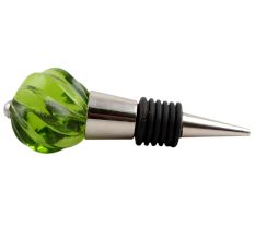 Olive Green Interior Glass Cut Wine Stopper