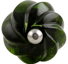 Olive Green Interior Glass Cut Wine Stopper