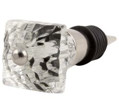 Clear Glass Square Cut Wine Stopper