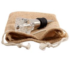 Clear Glass Square Cut Wine Stopper