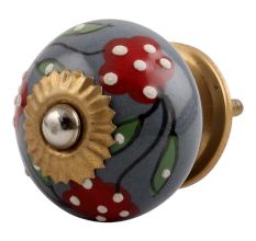 Pea Green Leaf Flower Ceramic Drawer Knob Online