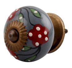 Pea Green Leaf Flower Ceramic Drawer Knob Online