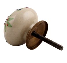 Pea Green Leaf Flower Ceramic Cabinet Knob Online