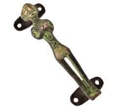 Antique Brass Tribal Man Figurine Design Door Handle