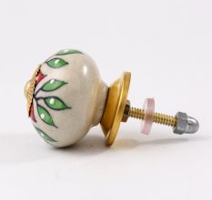 Red Poinsettia Flower Ceramic Drawer Knob Online