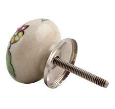 Pea Green Leaf Flower Ceramic Cabinet Knob Online