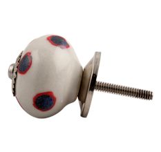 Navy Blue Dot Ceramic Cabinet Knob Online