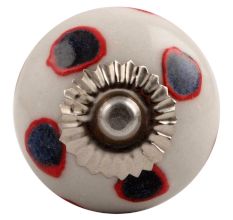 Navy Blue Dot Ceramic Cabinet Knob Online