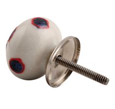 Navy Blue Dot Ceramic Cabinet Knob Online