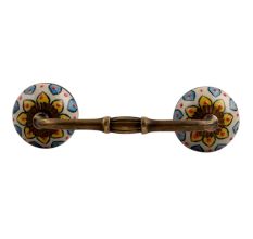 Yellow Sunflower Flower Ceramic Bridge Handle