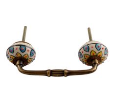 Yellow Sunflower Flower Ceramic Bridge Handle
