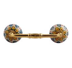 Yellow Sunflower Flower Ceramic Bridge Handle