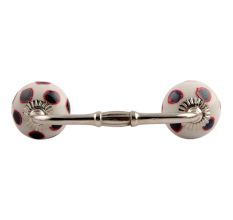 Navy Blue Dot Ceramic Bridge Handle