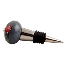 Pea Green Leaf Flower Ceramic Wine Stopper