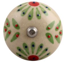 Pea Green Leaf Flower Ceramic Wine Stopper