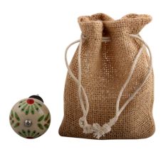 Pea Green Leaf Flower Ceramic Wine Stopper