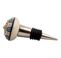 Yellow Sunflower Flower Ceramic Wine Stopper