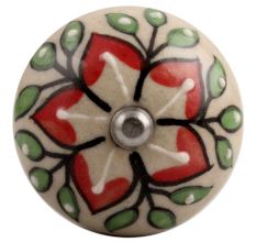 Red Poinsettia Flower Ceramic Wine Stopper
