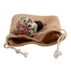Red Leaf Flower Ceramic Wine Stopper