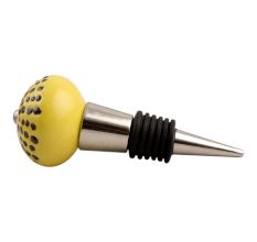Yellow Ceramic Wine Stopper