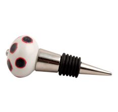 Navy Blue Dot Ceramic Wine Stopper