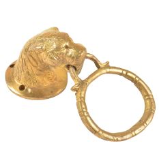 Brass Leopard Door Knocker Towel Ring