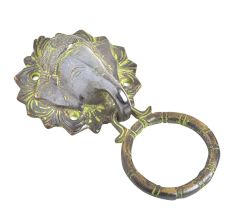 Elephant Head Ganesha Brass Door Knocker