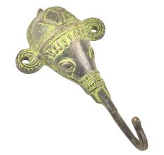 Brass Elephant Head Design Hooks