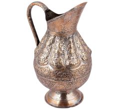 Flower Embossed Copper Jug