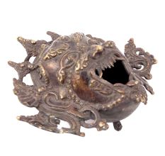 Bronze HandcraftedÂ Dragon Mask