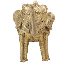 Handcrafted Jali Design Brass Elephant Statue
