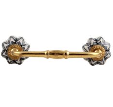 Grey Dahlia Medium Ceramic Bridge Handle