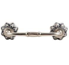 Grey Dahlia Medium Ceramic Bridge Handle