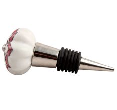 Pink Dahlia Medium Ceramic Wine Stopper