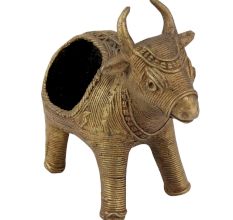 Brass Cow Napkin and Tissue Holder