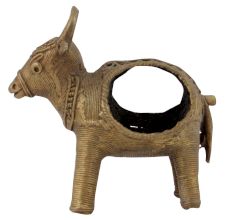 Brass Cow Napkin and Tissue Holder