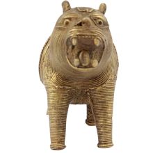 Hand Carved Brass Dhokra Lion Napkin Holder