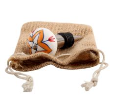 Amaryllis Mustard Flower Ceramic Wine Stopper